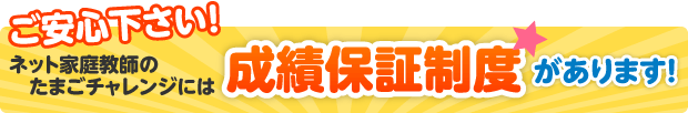 たまごチャレンジには成績保障制度があります